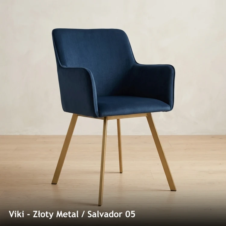 VIKI - stelaż Złoty Metal, tkanina Salvador 05