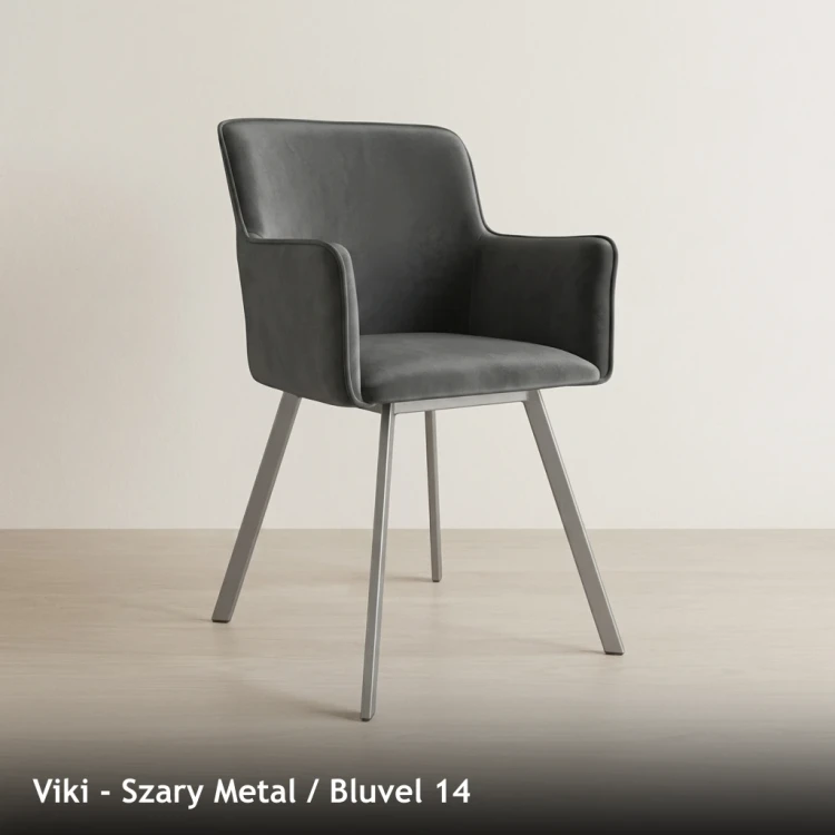 VIKI - stelaż Szary Metal, tkanina Bluvel 14
