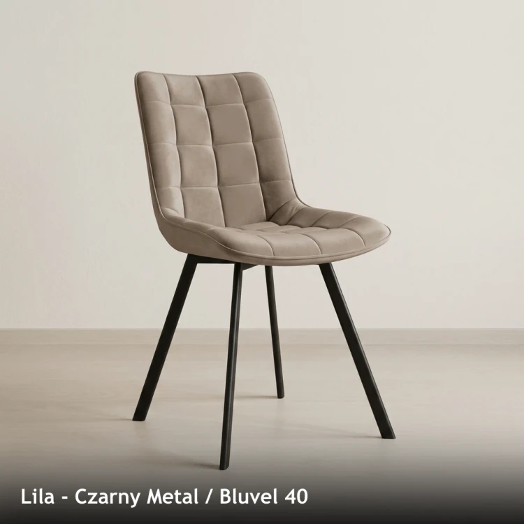 LILA - stelaż Czarny Metal, tkanina Bluvel 40