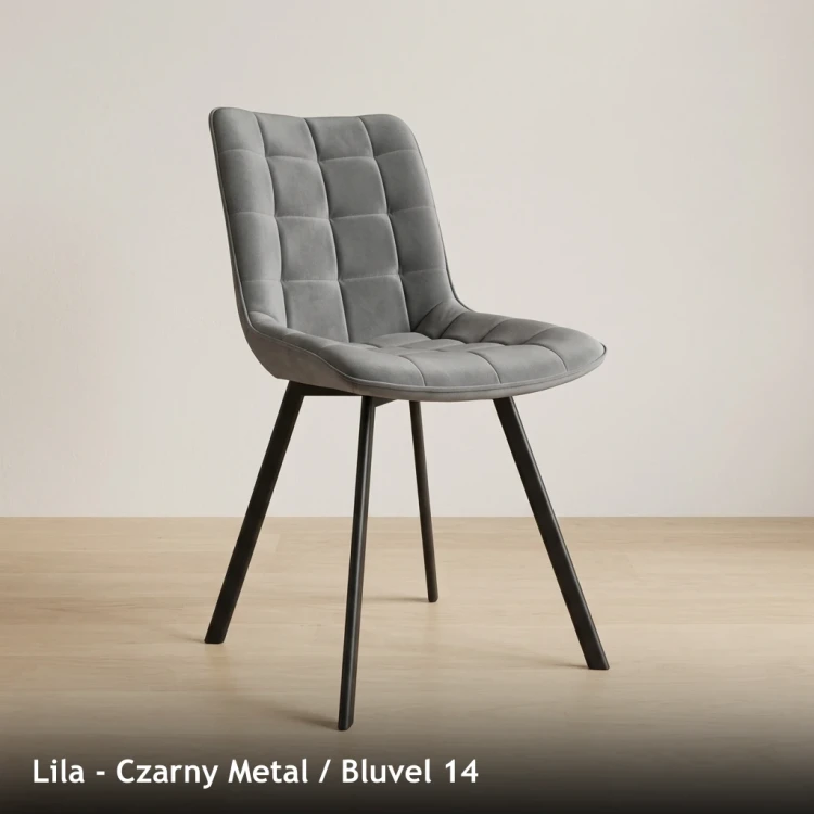 LILA - stelaż Czarny Metal, tkanina Bluvel 14