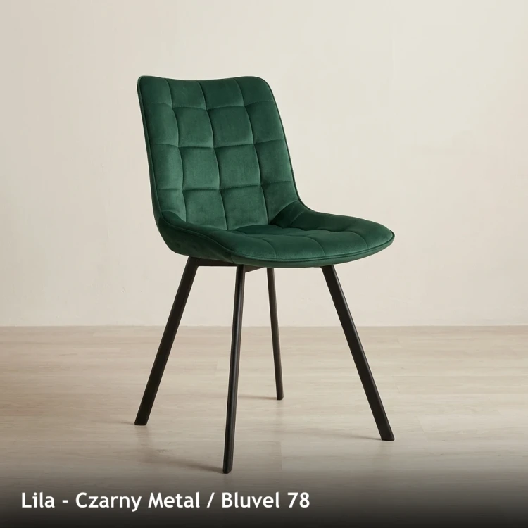 LILA - stelaż Czarny Metal, tkanina Bluvel 78