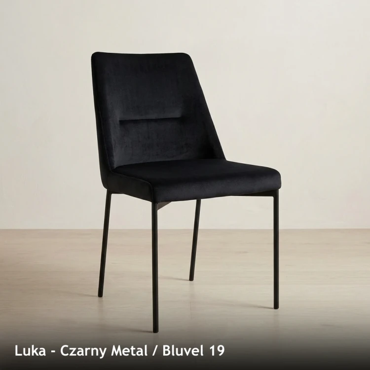 LUKA - stelaż Czarny Metal, tkanina Bluvel 19