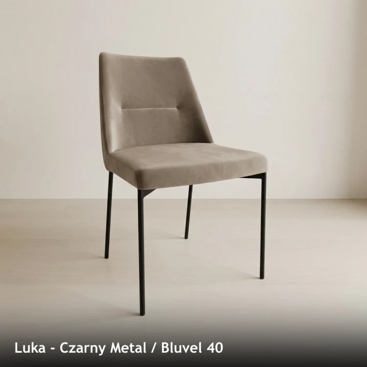 LUKA - stelaż Czarny Metal, tkanina Bluvel 40