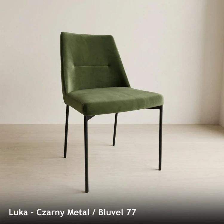 LUKA - stelaż Czarny Metal, tkanina Bluvel 77