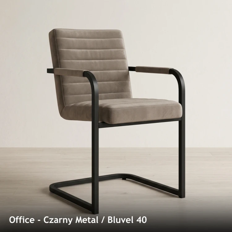OFFICE - stelaż Czarny Metal, tkanina Bluvel 40