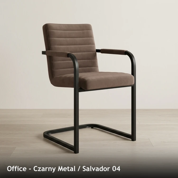 OFFICE - stelaż Czarny Metal, tkanina Salvador 04