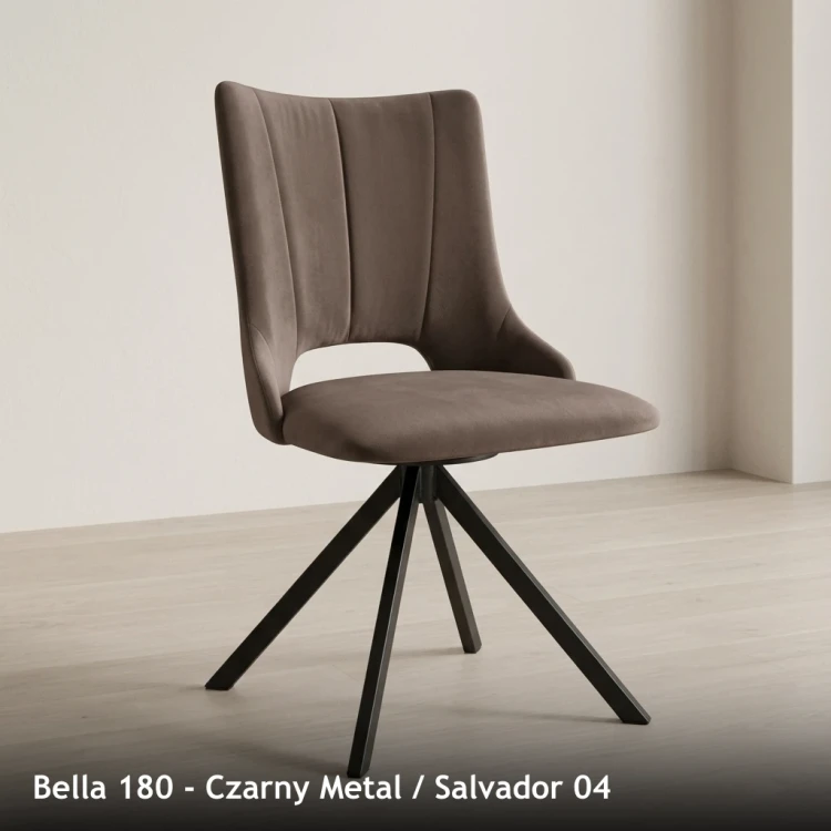 BELLA 180 - stelaż Czarny Metal, tkanina Salvador 04