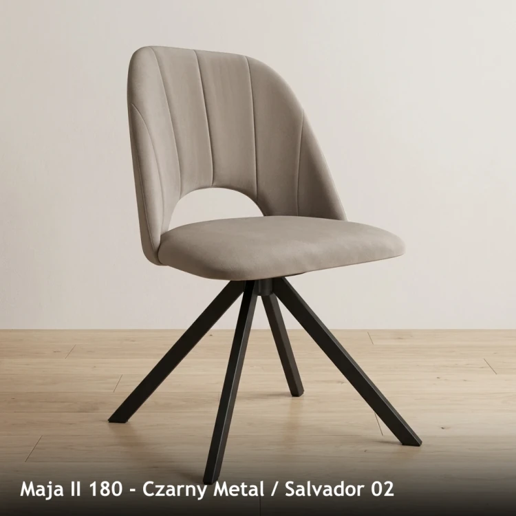 MAJA II 180 - stelaż Czarny Metal, tkanina Salvador 02