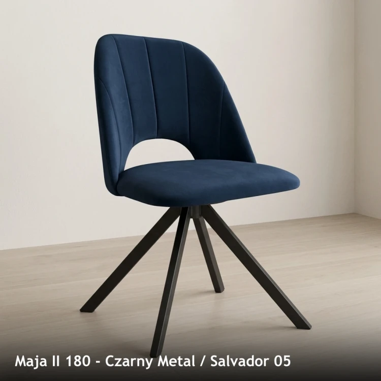 MAJA II 180 - stelaż Czarny Metal, tkanina Salvador 05