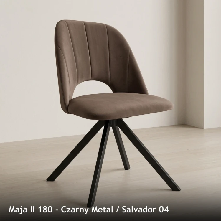MAJA II 180 - stelaż Czarny Metal, tkanina Salvador 04