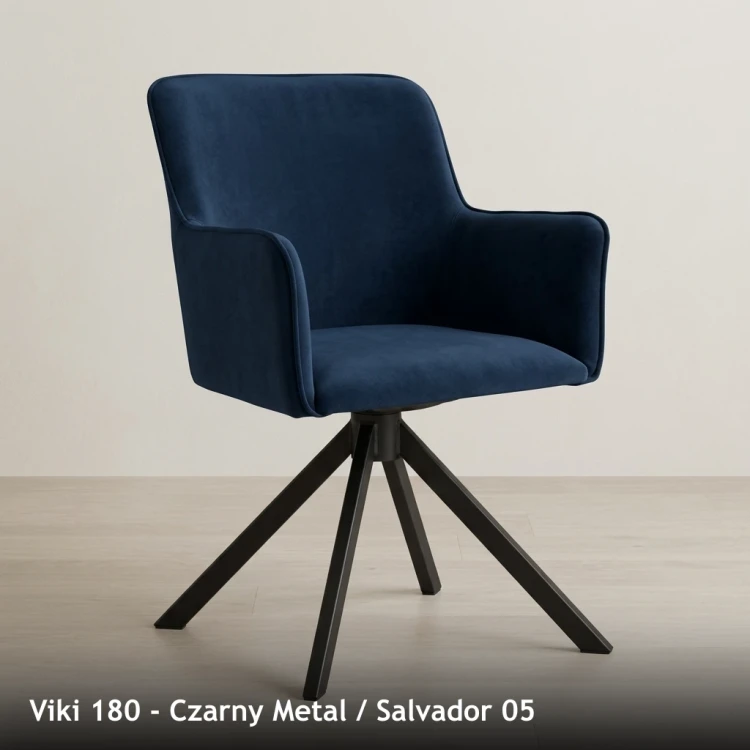 VIKI 180 - stelaż Czarny Metal, tkanina Salvador 05