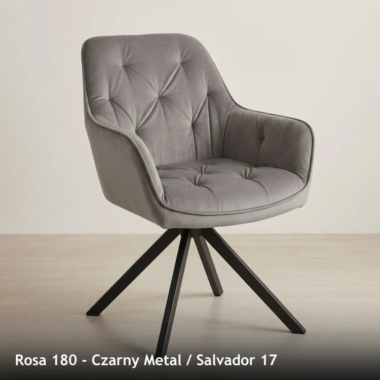 ROSA 180 - stelaż Czarny Metal, tkanina Salvador 17