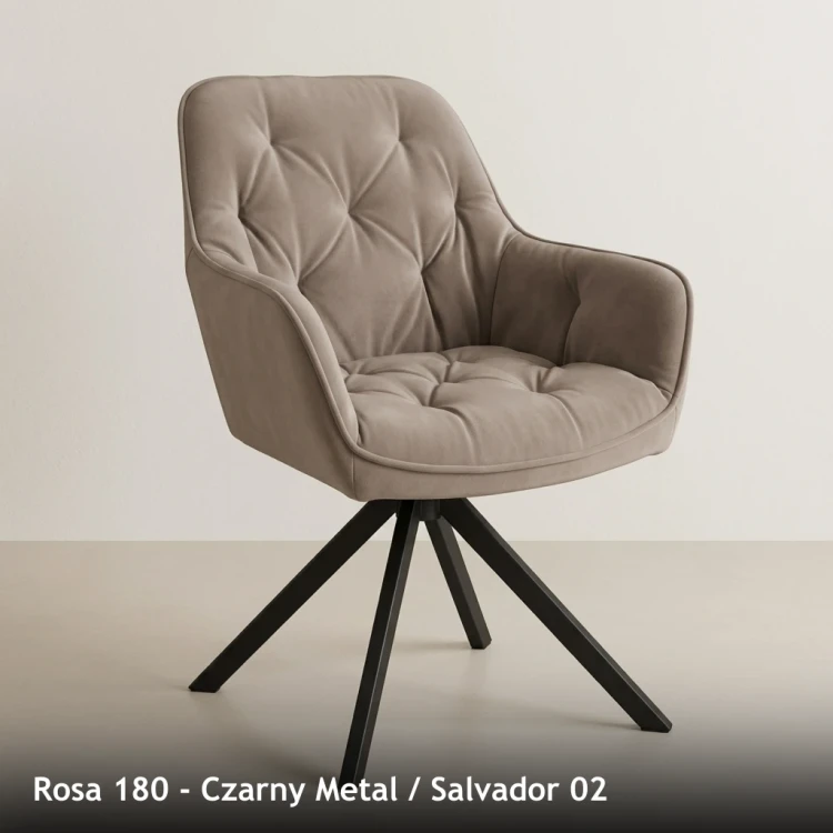 ROSA 180 - stelaż Czarny Metal, tkanina Salvador 02