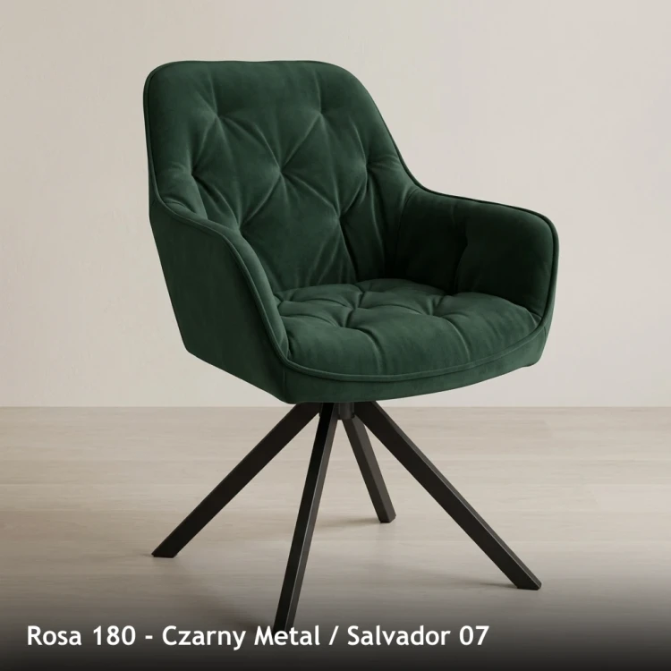 ROSA 180 - stelaż Czarny Metal, tkanina Salvador 07