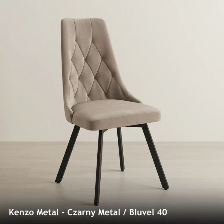 KENZO METAL - stelaż Czarny Metal, tkanina Bluvel 40