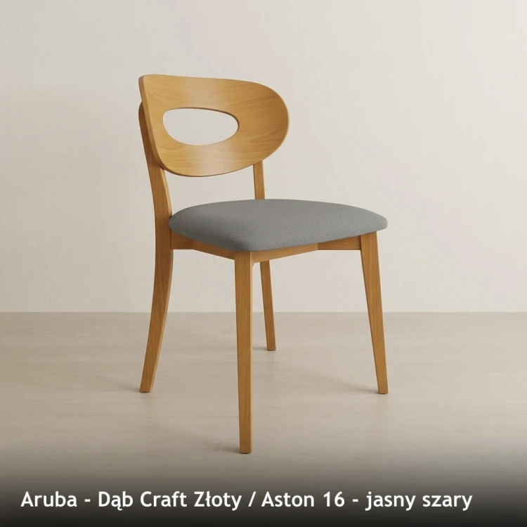 ARUBA - stelaż Dąb Craft Złoty, tkanina Aston 16, jasny szary