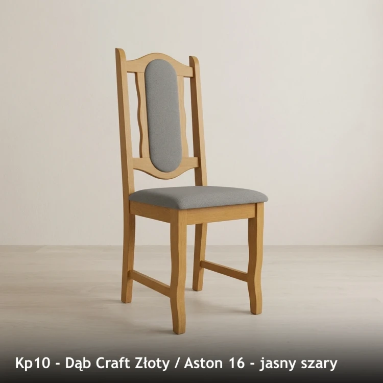 KP10 - stelaż Dąb Craft Złoty, tkanina Aston 16, jasny szary