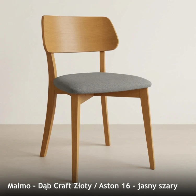 MALMO - stelaż Dąb Craft Złoty, tkanina Aston 16, jasny szary