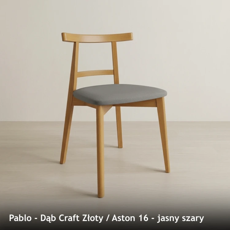 PABLO - stelaż Dąb Craft Złoty, tkanina Aston 16, jasny szary