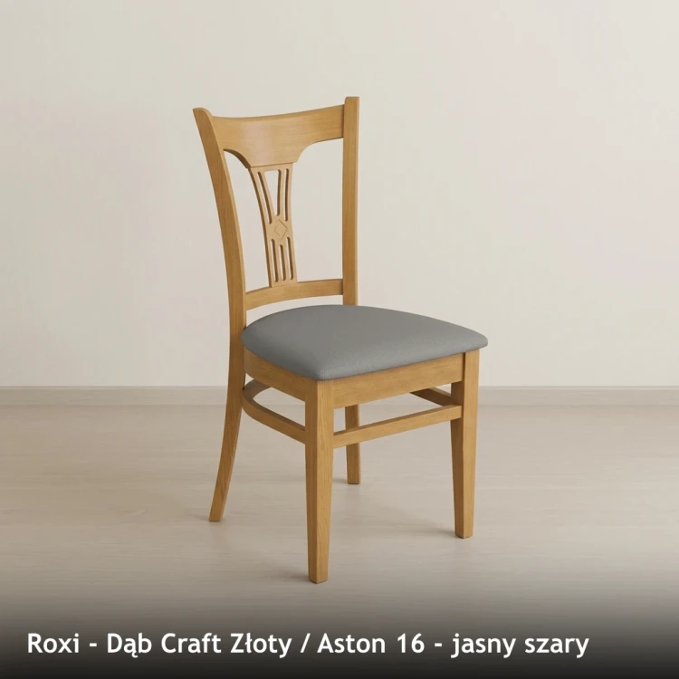 ROXI - stelaż Dąb Craft Złoty, tkanina Aston 16, jasny szary