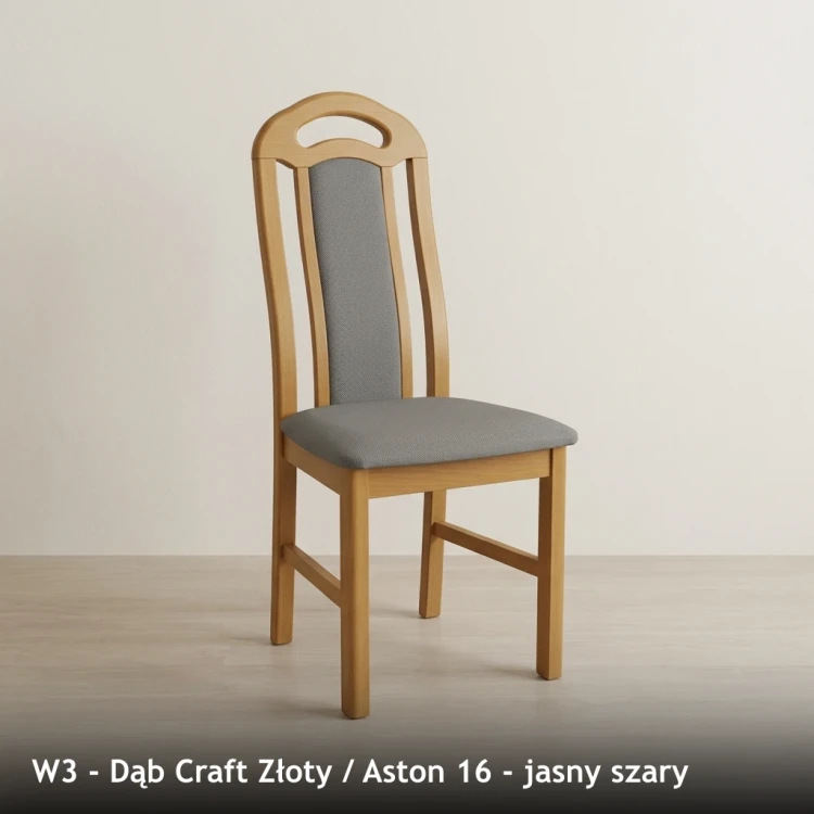 W3 - stelaż Dąb Craft Złoty, tkanina Aston 16, jasny szary