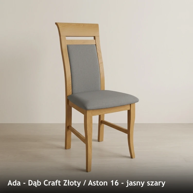 ADA - stelaż Dąb Craft Złoty, tkanina Aston 16, jasny szary