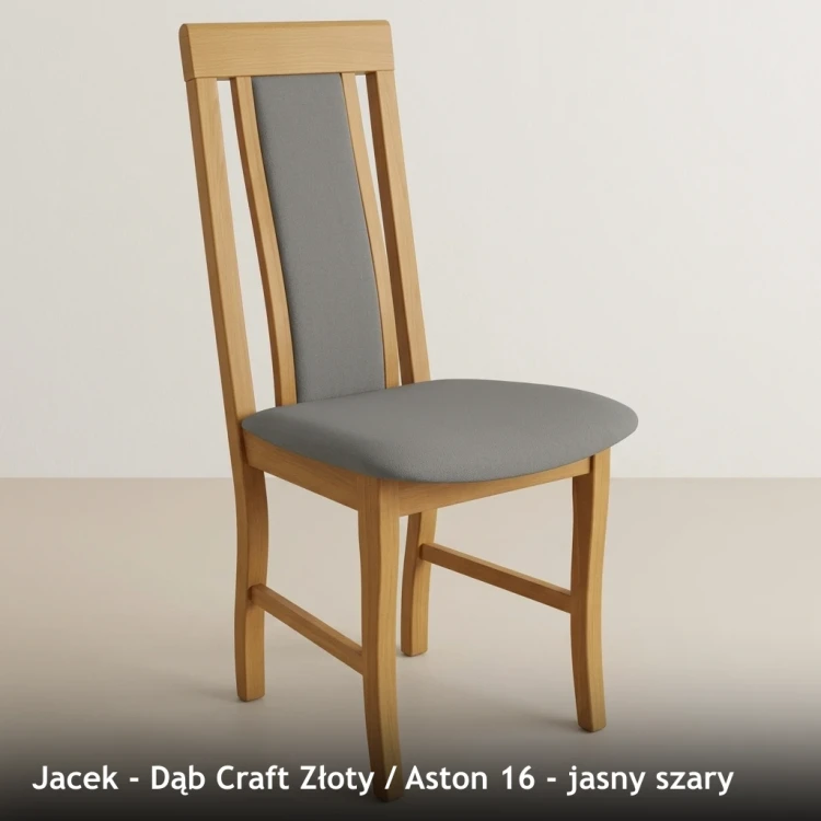 JACEK - stelaż Dąb Craft Złoty, tkanina Aston 16, jasny szary