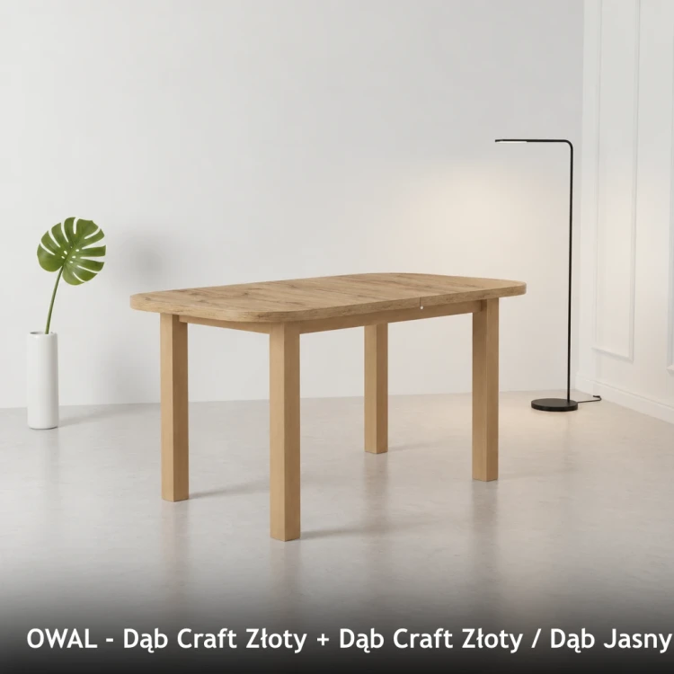 OWAL - Dąb Craft Złoty + Dąb Craft Złoty / Dąb Jasny