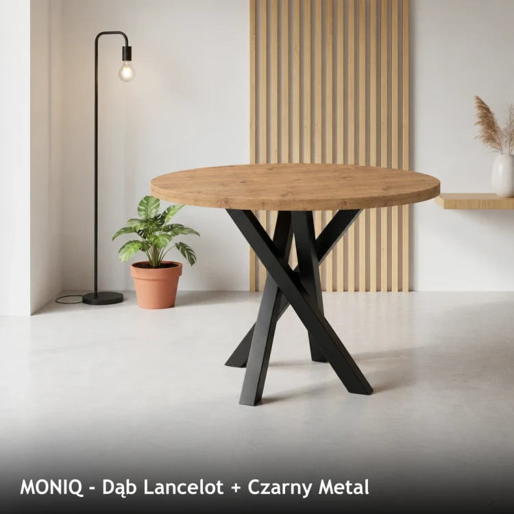 MONIQ - Dąb Lancelot + Czarny Metal