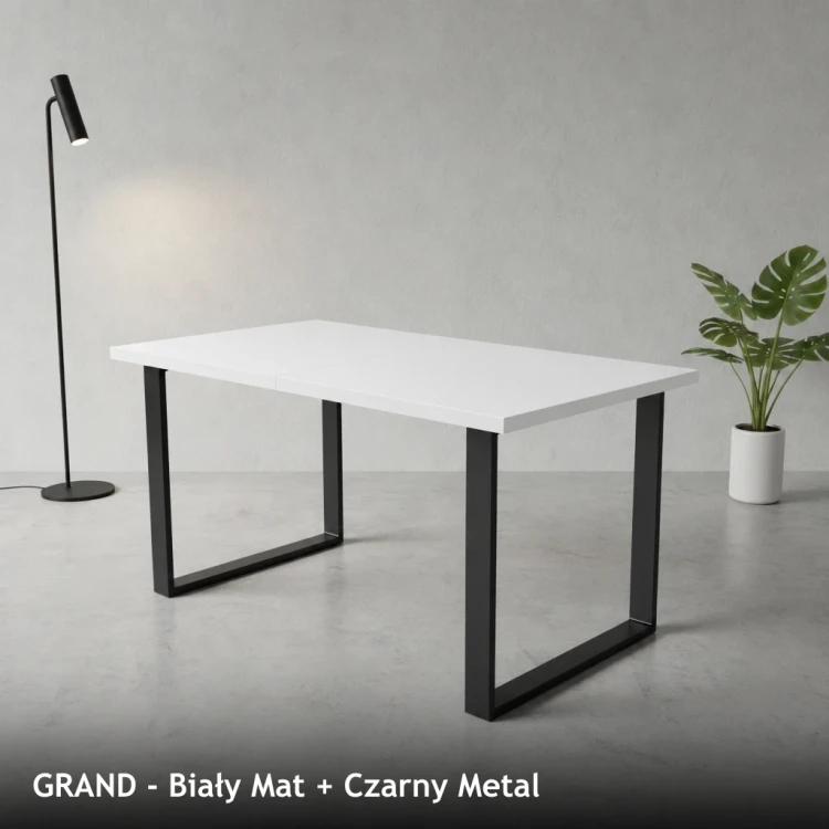 GRAND - Biały Mat + Czarny Metal