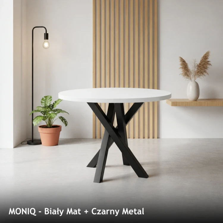 MONIQ - Biały Mat + Czarny Metal