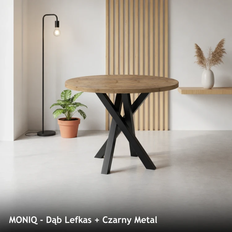 MONIQ - Dąb Lefkas + Czarny Metal
