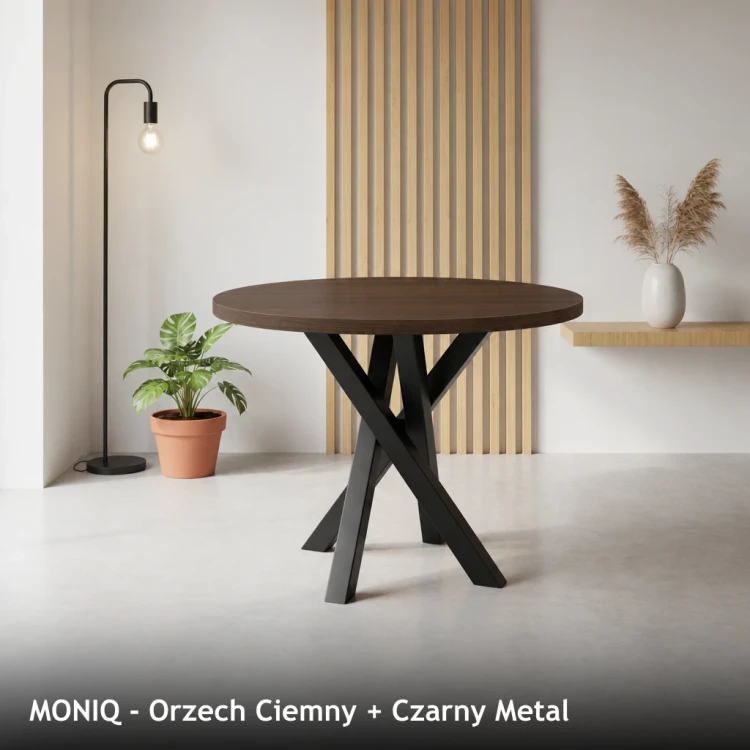 MONIQ - Orzech Ciemny + Czarny Metal