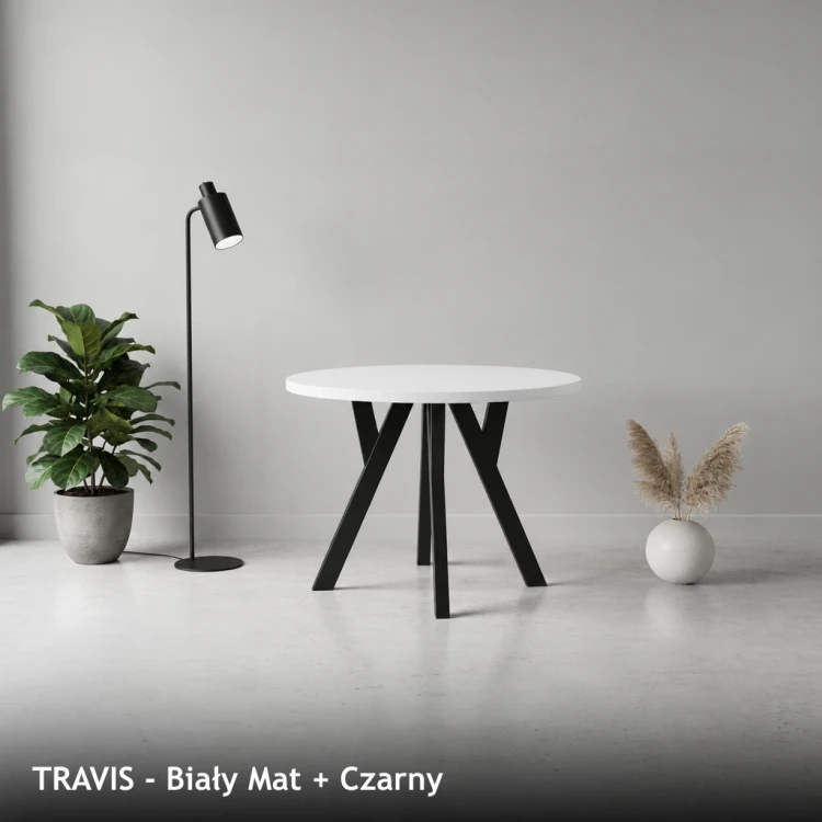 TRAVIS - Biały Mat + Czarny