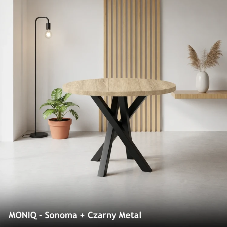MONIQ - Sonoma + Czarny Metal