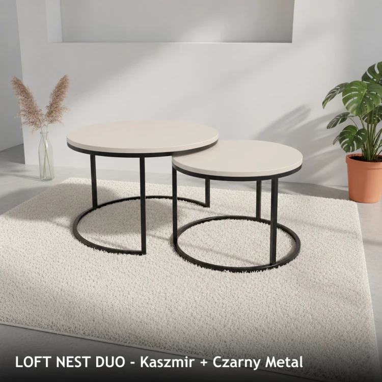 LOFT NEST DUO - Kaszmir + Czarny Metal