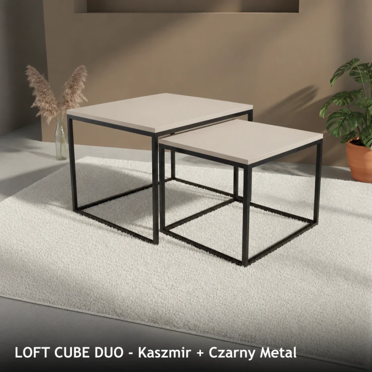 LOFT CUBE DUO - Kaszmir + Czarny Metal