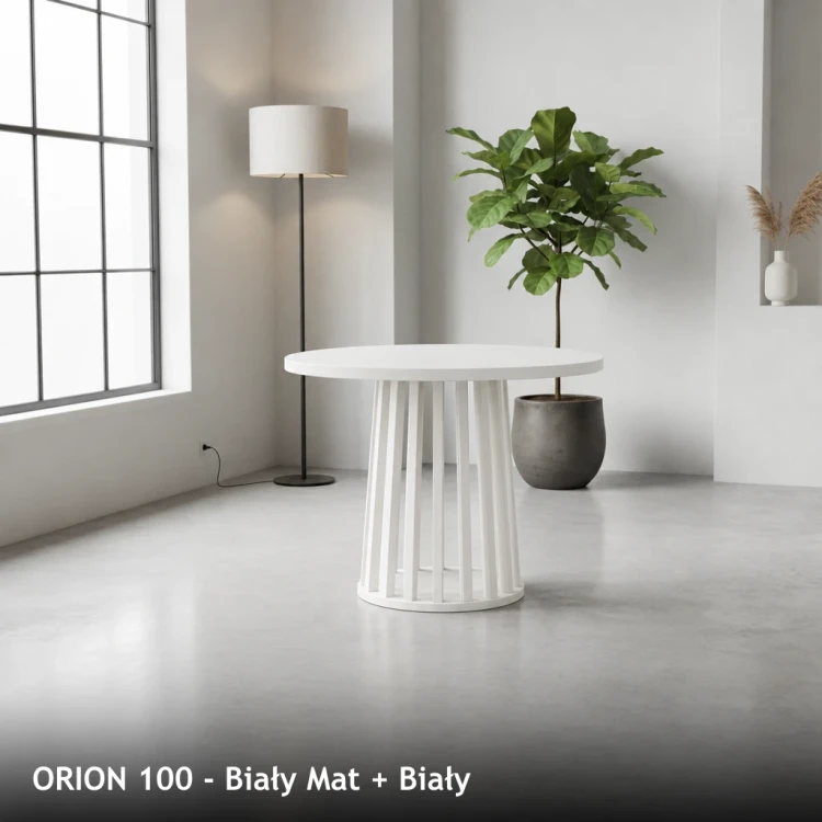 ORION - blat Biały Mat, nogi Biały