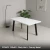 SYDNEY 150x80 - Biały Mat + Czarny Metal