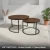 LOFT NEST DUO - Orzech Średni + Czarny Metal
