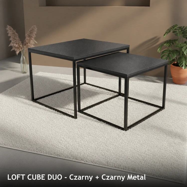 LOFT CUBE DUO - Czarny + Czarny Metal