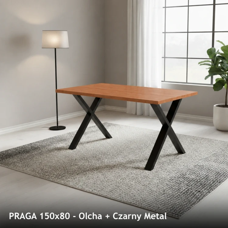 PRAGA 150x80 - Olcha + Czarny Metal