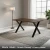 PRAGA 150x80 - Orzech Ciemny + Czarny Metal