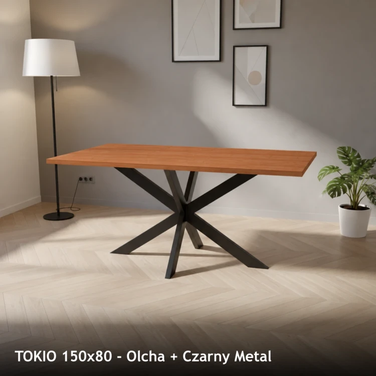 TOKIO 150x80 - Olcha + Czarny Metal