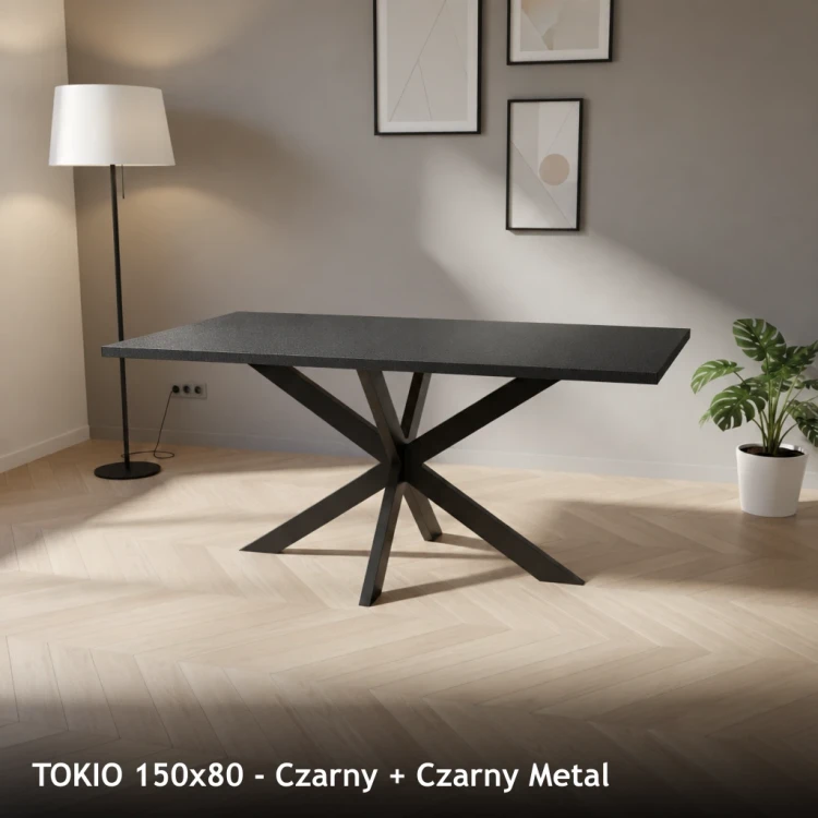 TOKIO 150x80 - Czarny + Czarny Metal