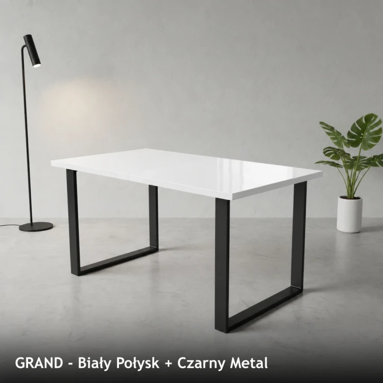 GRAND - Biały Połysk + Czarny Metal