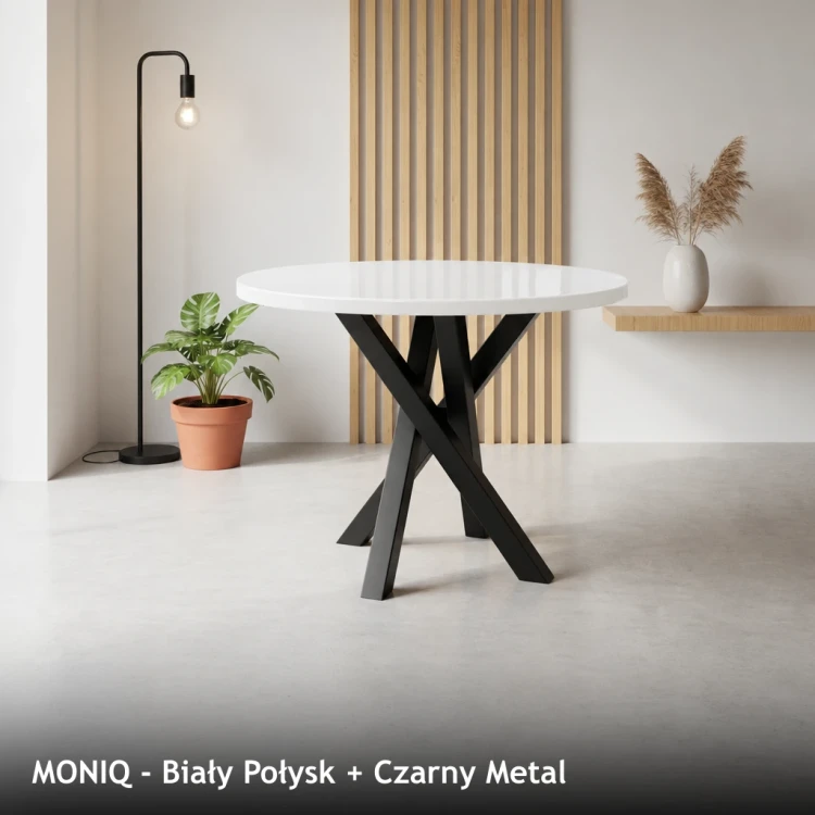 MONIQ - Biały Połysk + Czarny Metal