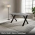 PRAGA 150x80 - Beton + Czarny Metal