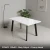 SYDNEY 150x80 - Biały Połysk + Czarny Metal