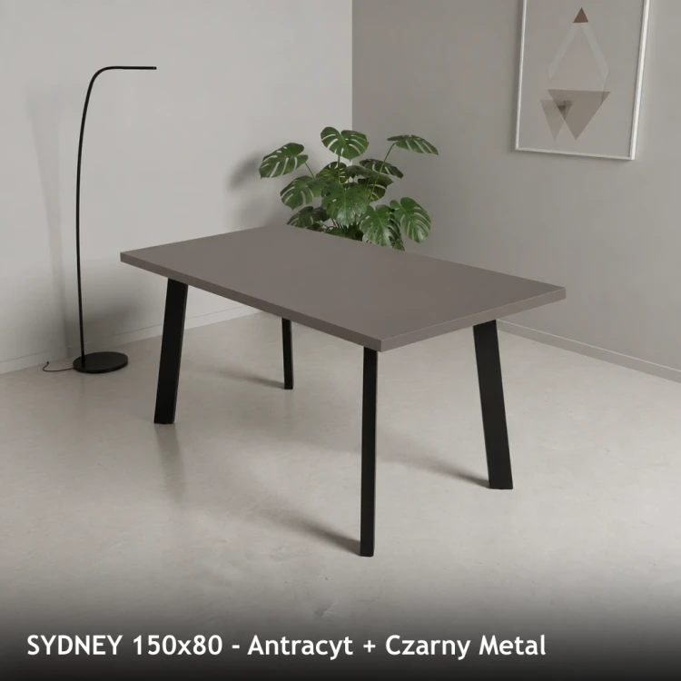 SYDNEY 150x80 - Antracyt + Czarny Metal